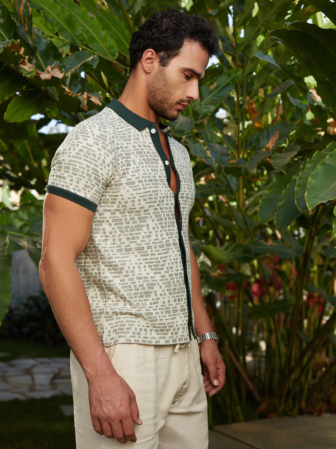 Geometrix-Knit Polo Shirt - Image 3