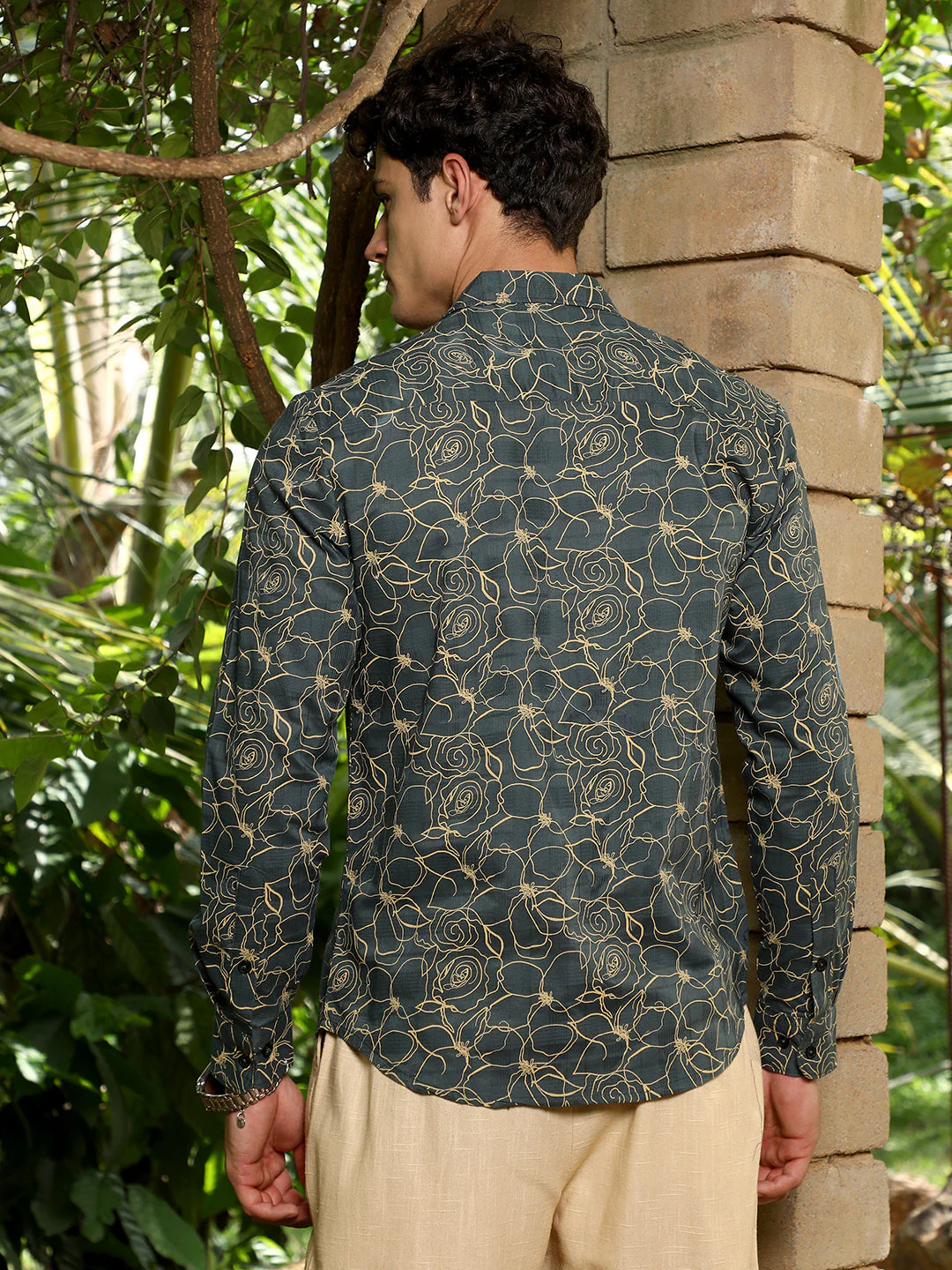 Sacramento Green Roses-Lined Embroidered Shirt - Image 4