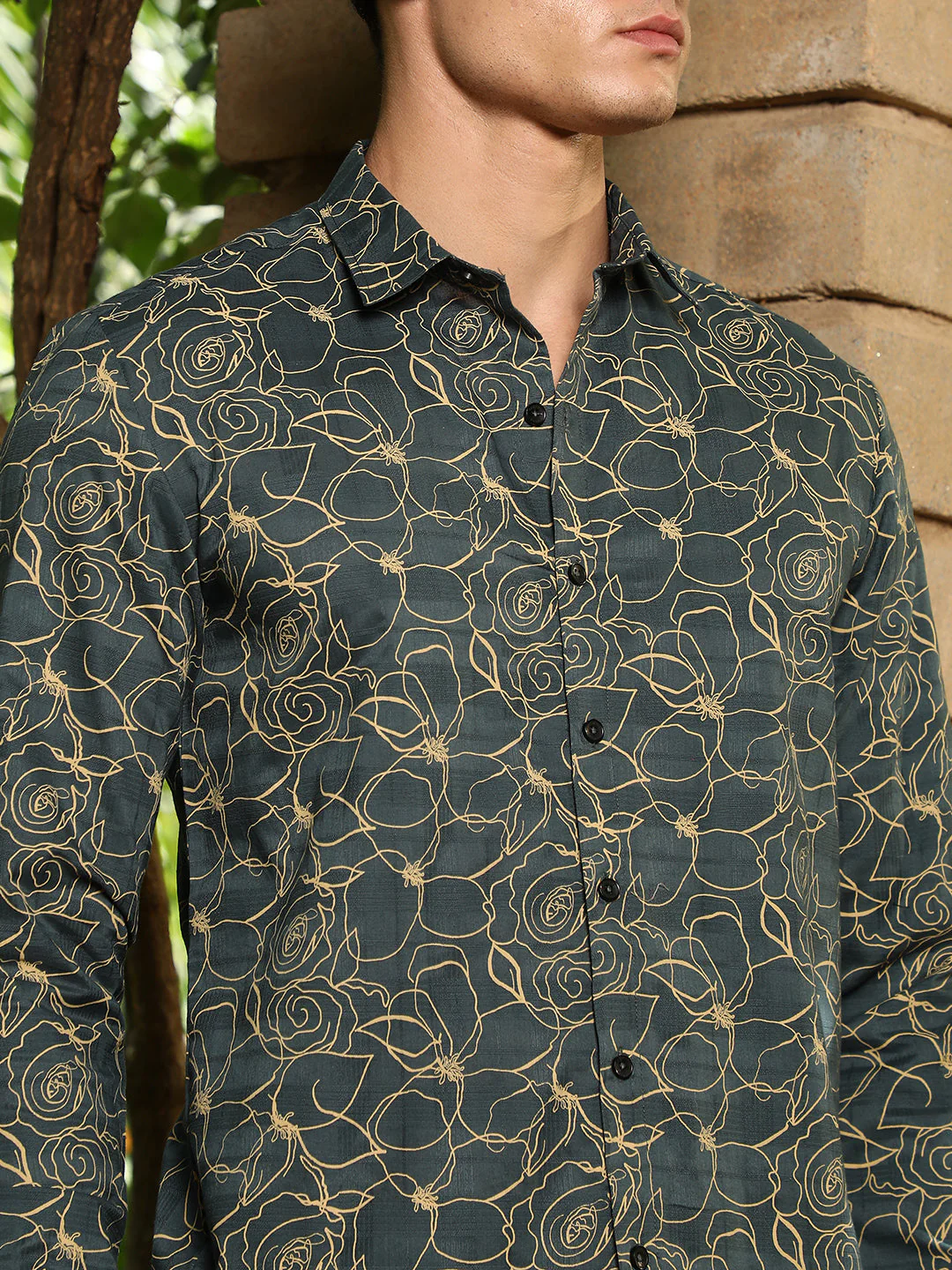 Sacramento Green Roses-Lined Embroidered Shirt - Image 7