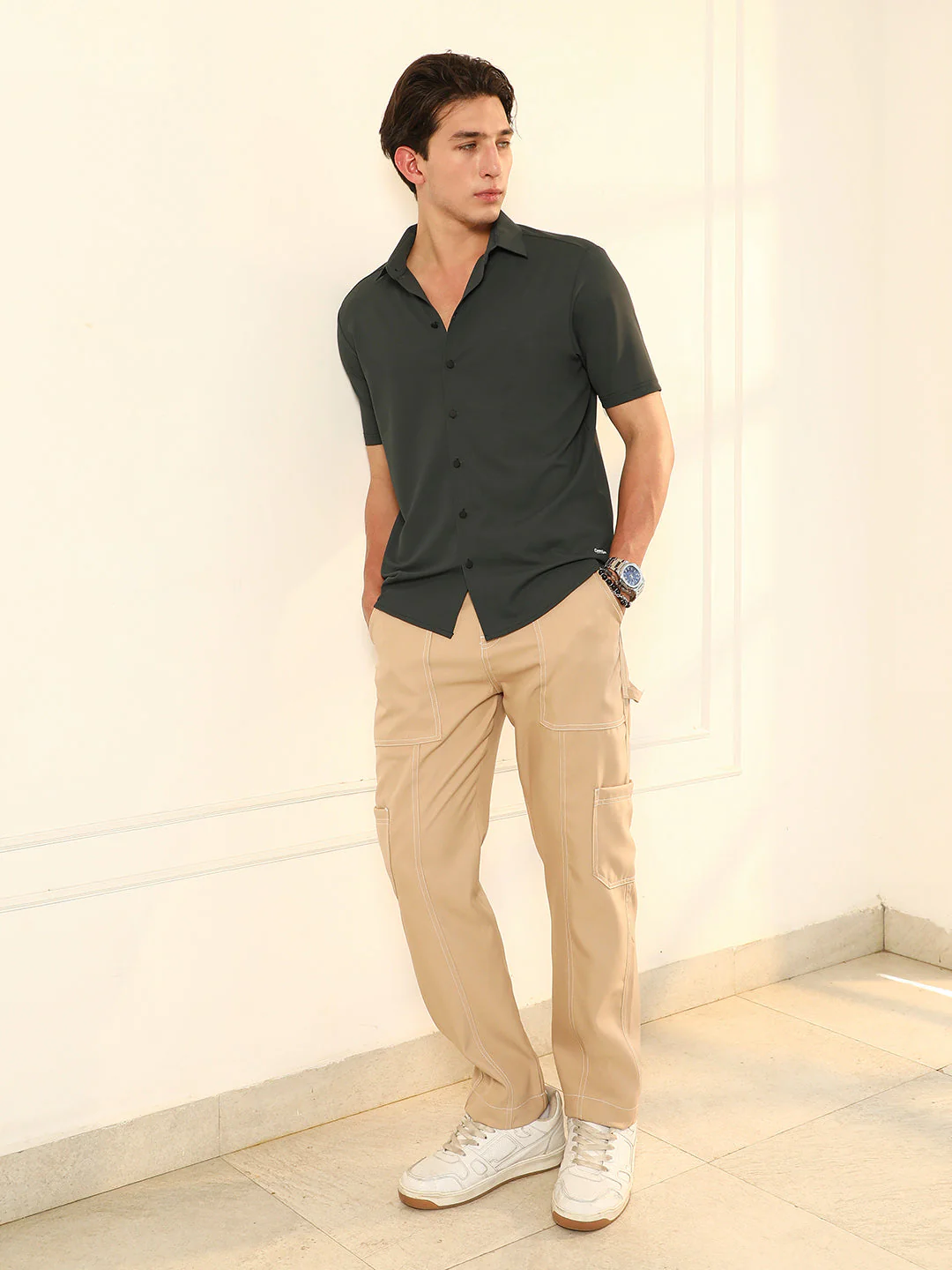 Seamless Waffle-Knit Shirt - Image 5