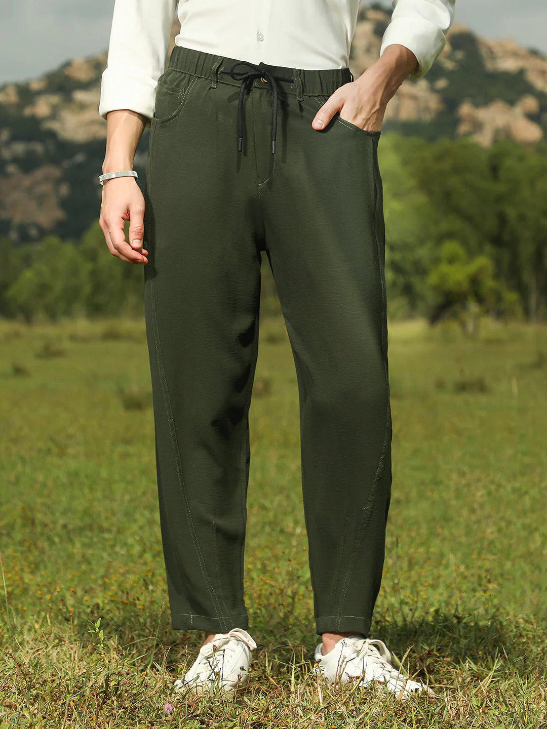 Lightweight - Tapered Tailored Trousers - Image 2