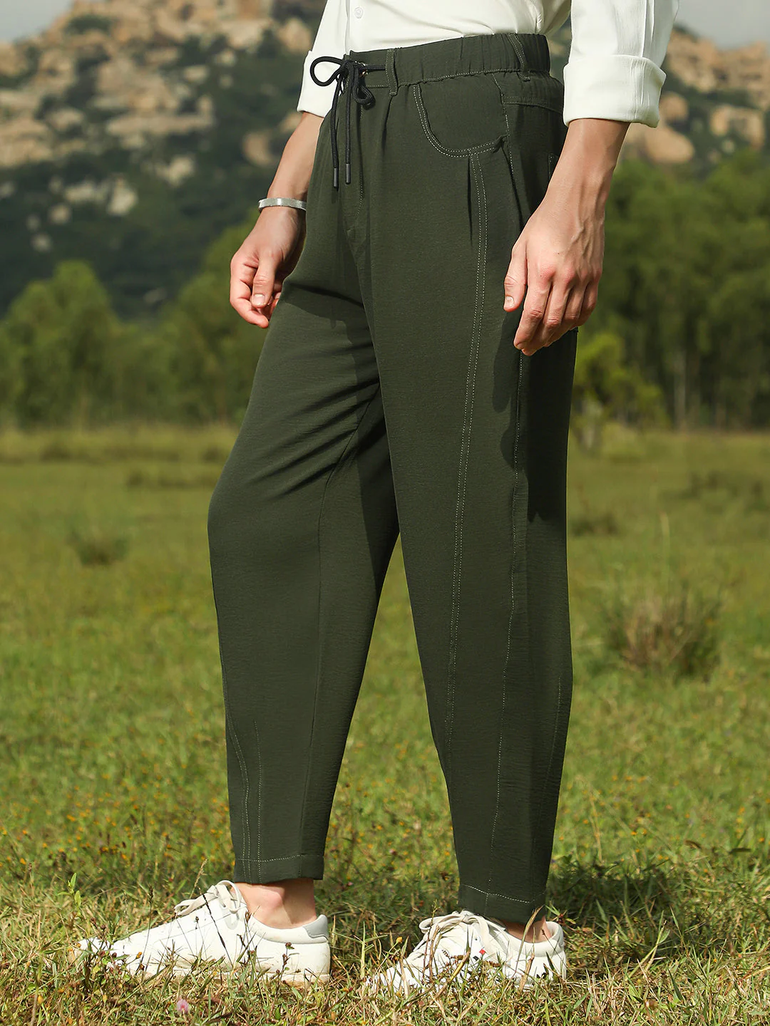 Lightweight - Tapered Tailored Trousers - Image 3