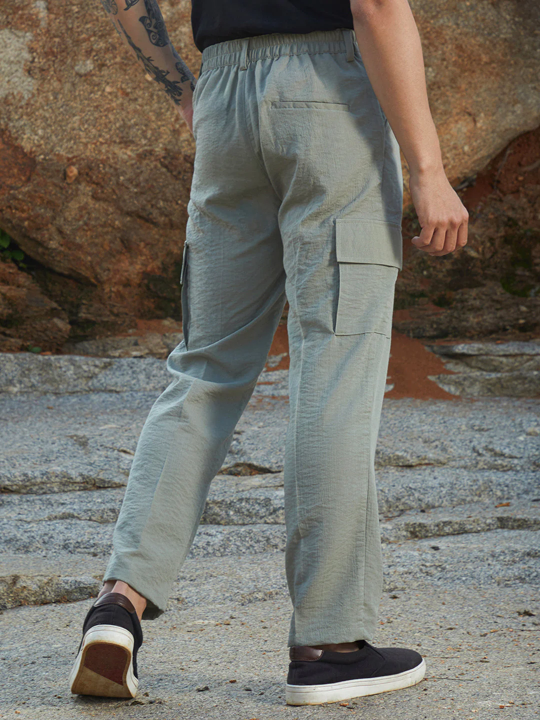 Lightweight - Crinkled Utility Trousers - Image 4