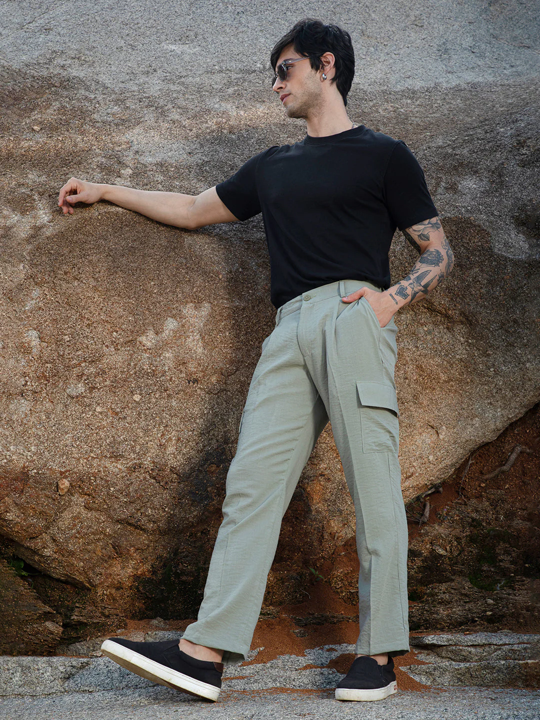 Lightweight - Crinkled Utility Trousers - Image 6