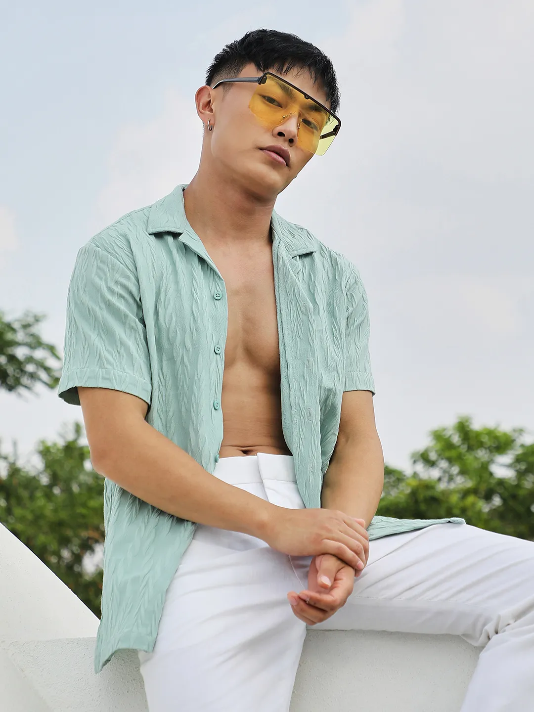 Grain-Textured Shirt - Image 3