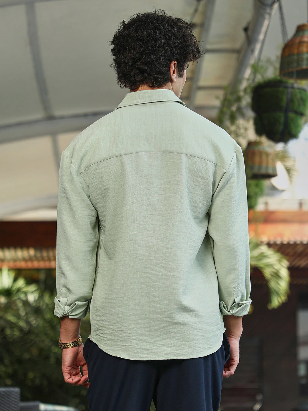 Modular Solid Oversized Shirt - Image 4