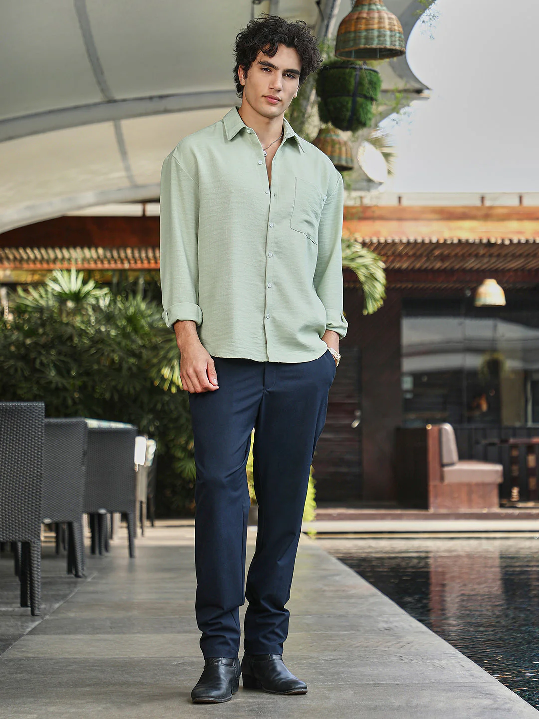 Modular Solid Oversized Shirt - Image 5