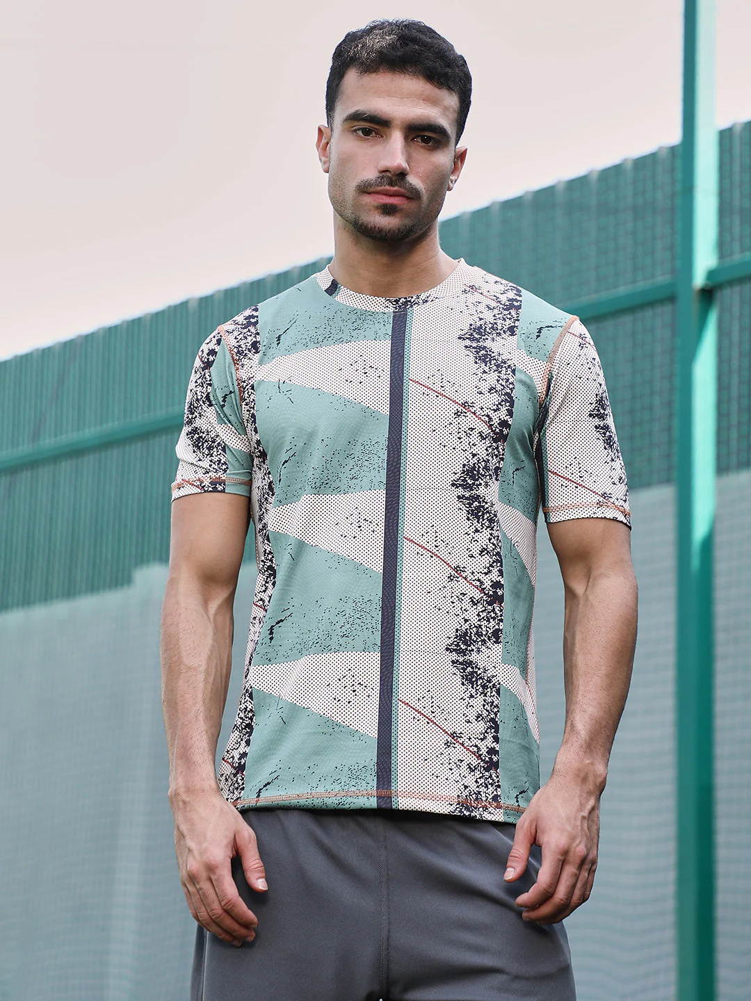 Abstract-Geo Activewear T-Shirt - Image 2