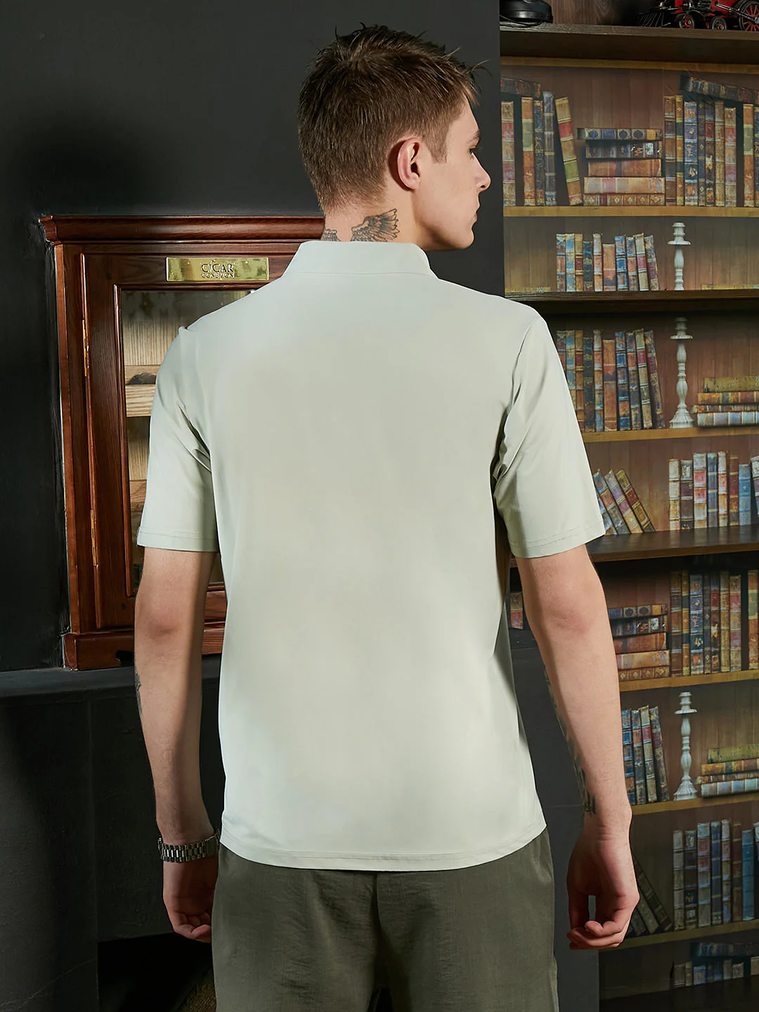 Seamless Solid Polo T-Shirt - Image 4