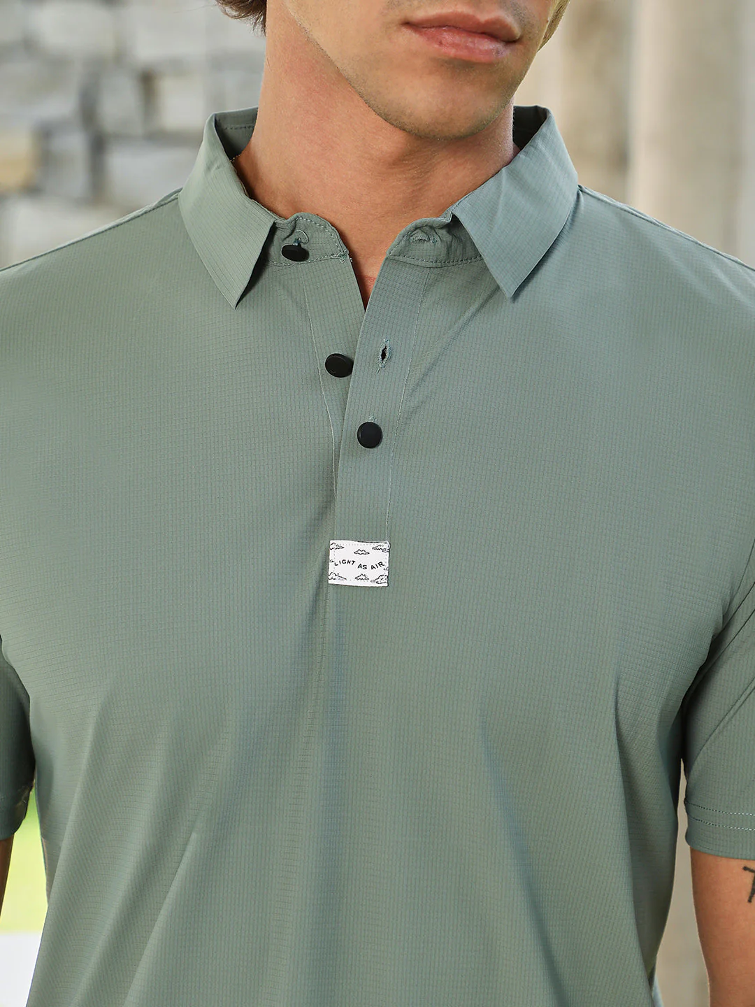 Seamless Waffle Polo T-Shirt - Image 7