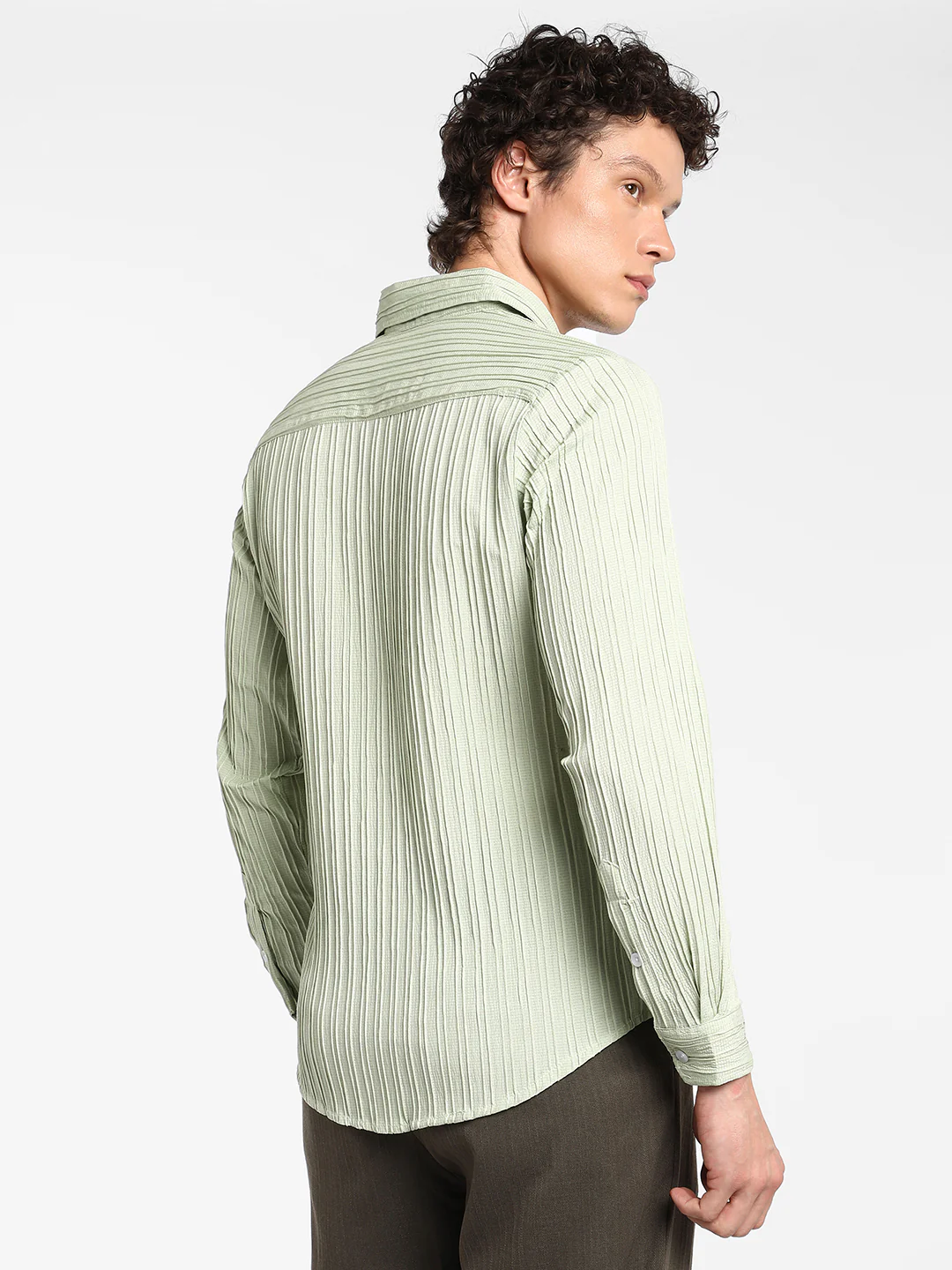 Self-Design Striped Shirt - Image 11