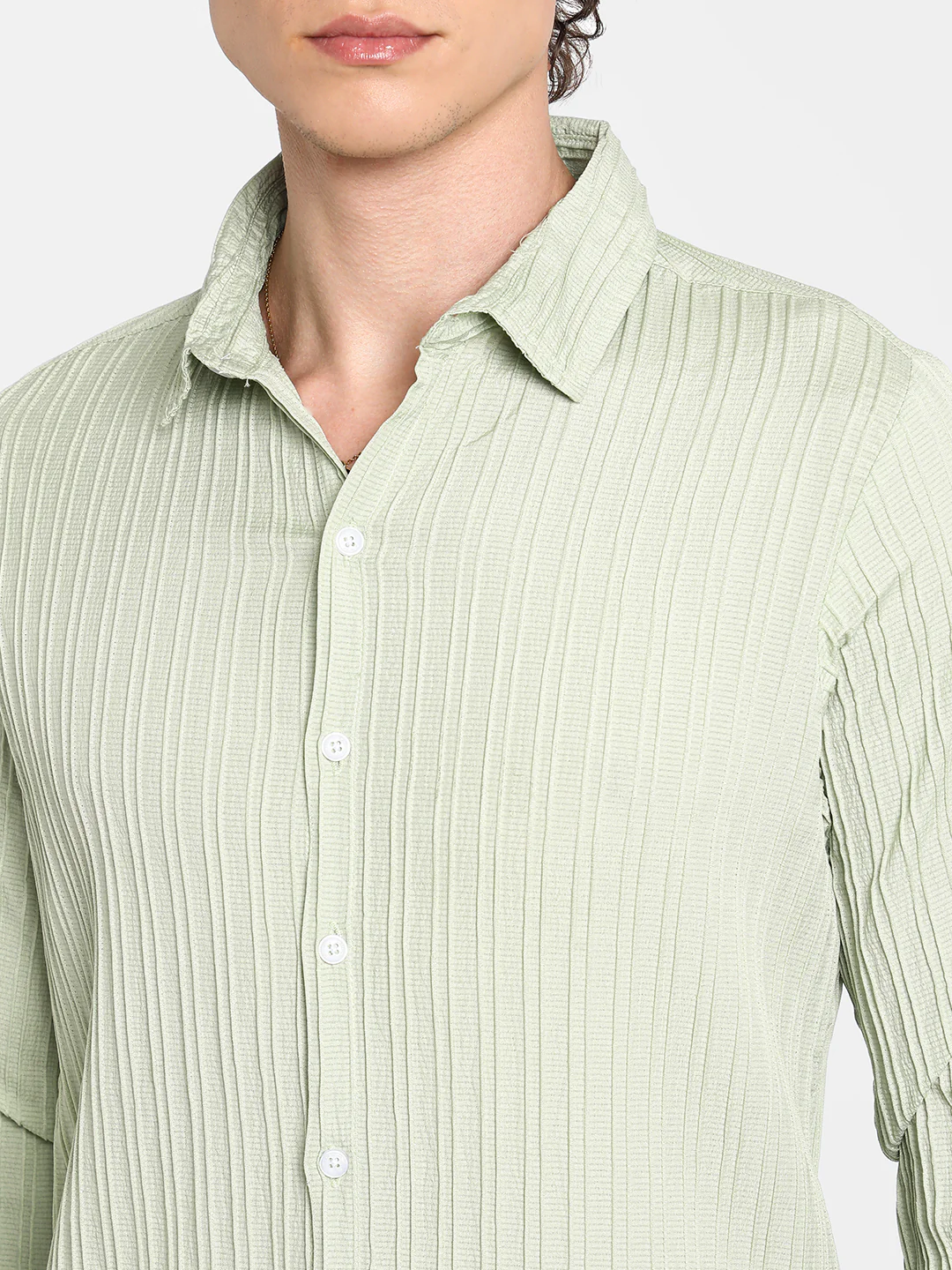 Self-Design Striped Shirt - Image 14