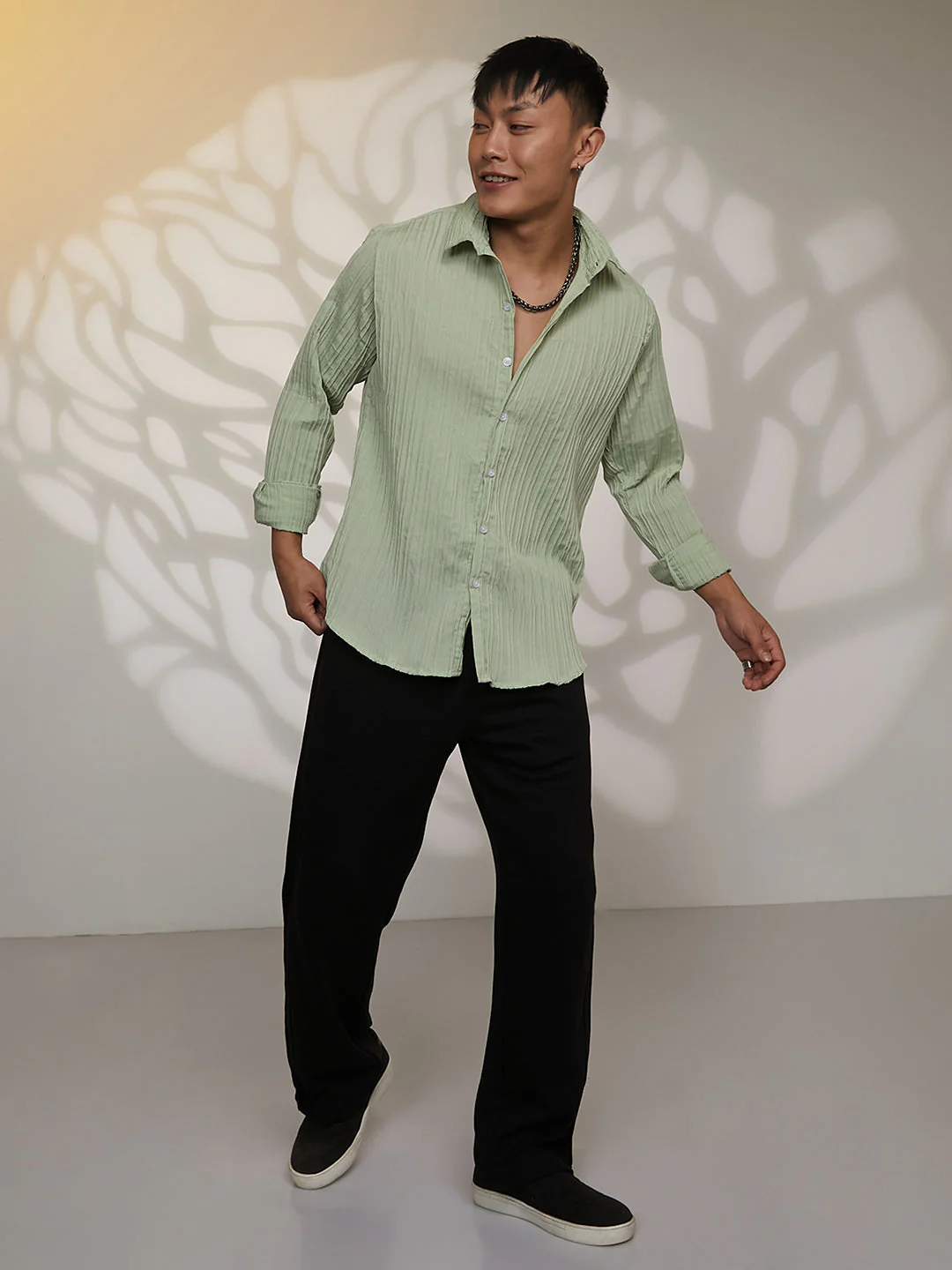 Self-Design Striped Shirt - Image 5