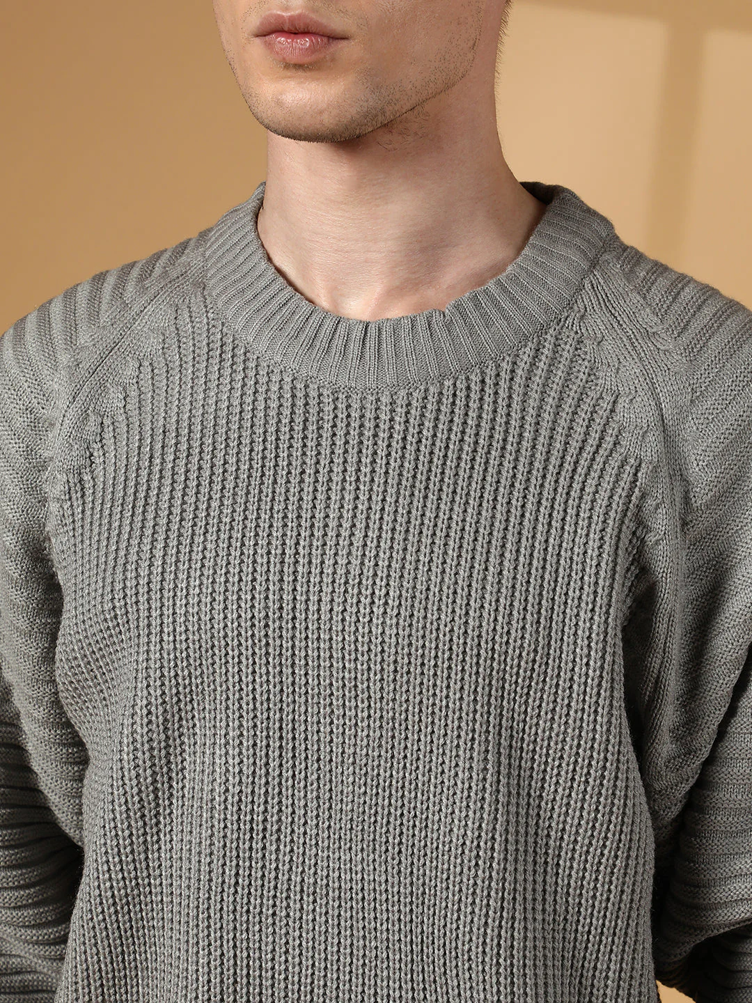 Self-Raglan Knit Pullover Sweater - Image 12