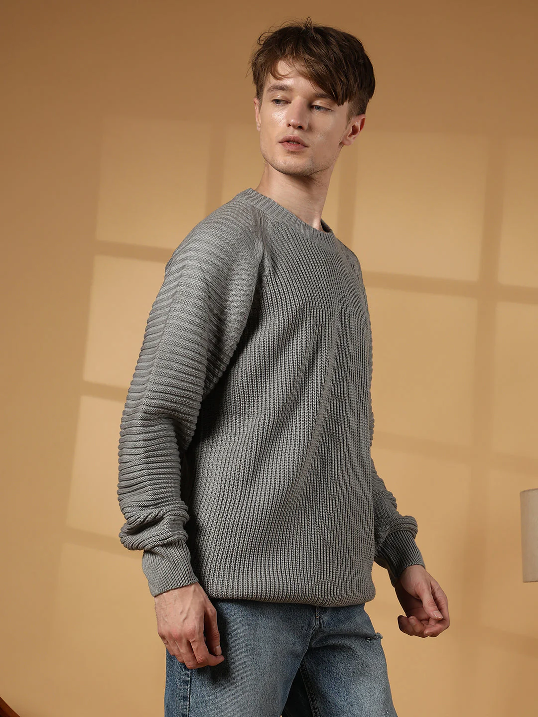 Self-Raglan Knit Pullover Sweater - Image 8