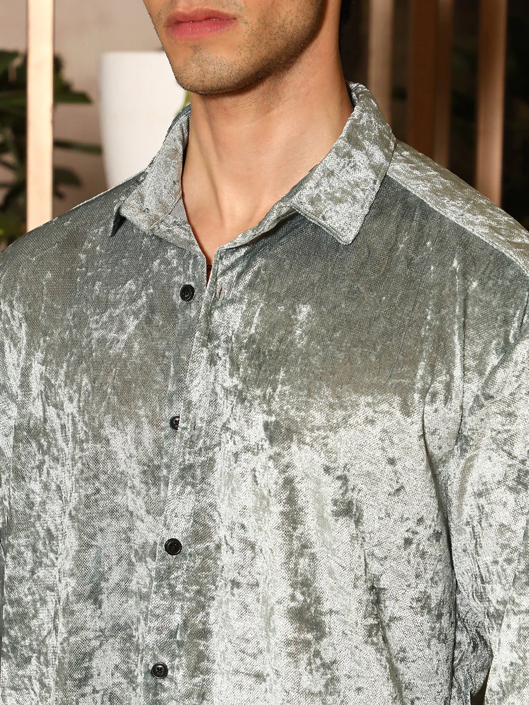 Solid Velvet Shirt - Image 7