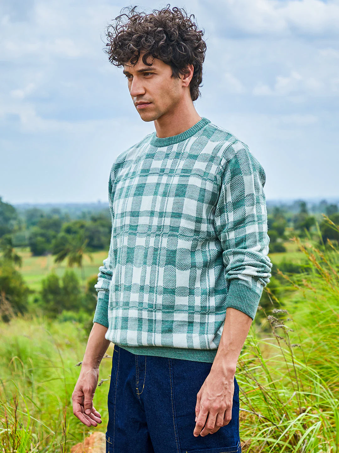 Men's Tartan Plaid Pullover Sweater - Image 3