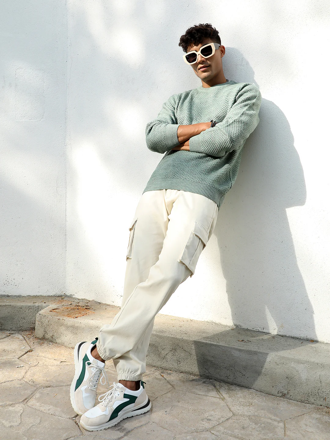 Textured Knit Pullover Sweater - Image 3