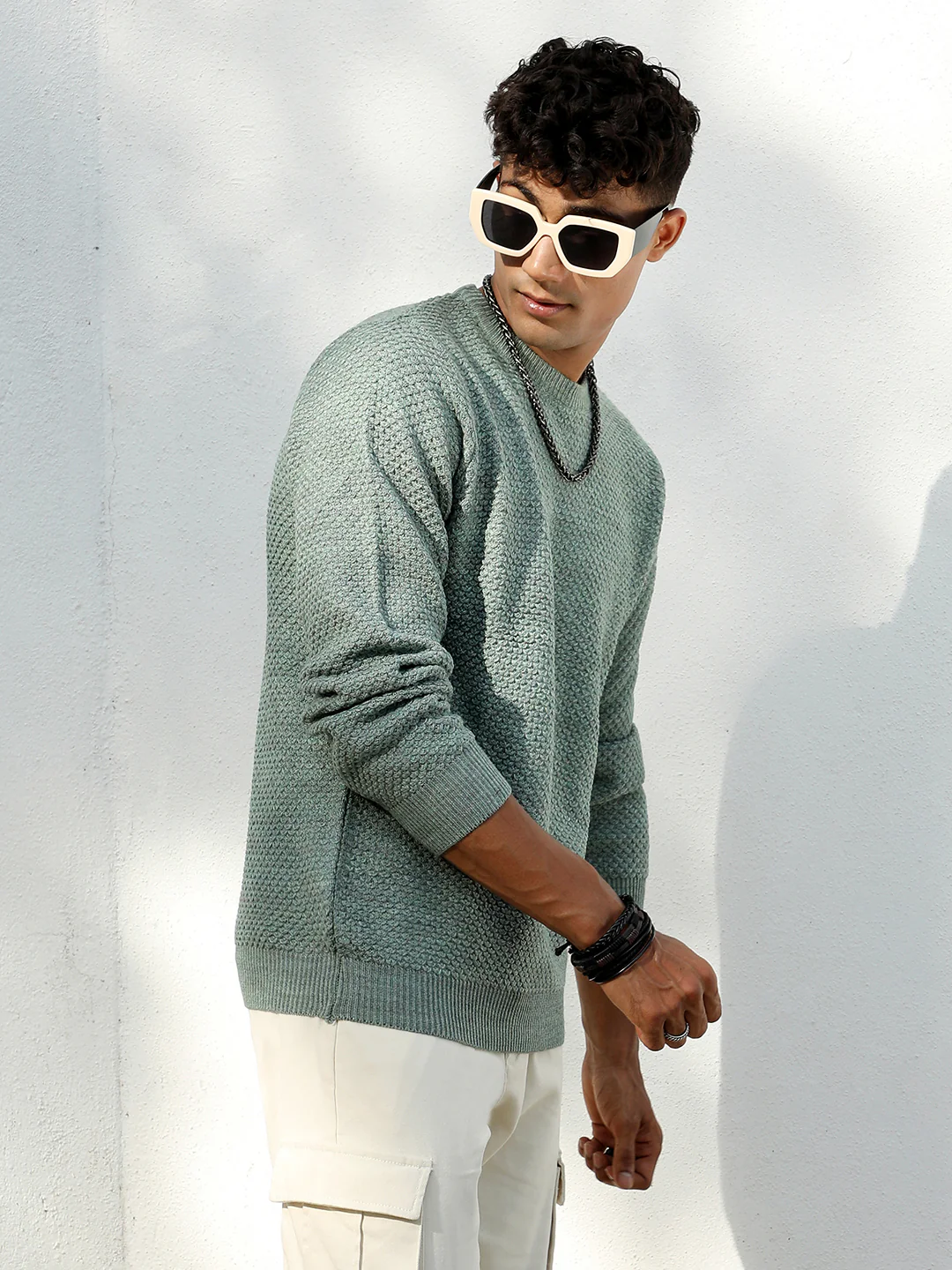 Textured Knit Pullover Sweater - Image 6