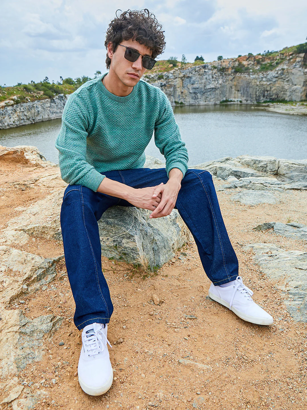 Men's Textured Knit Pullover Sweater - Image 6