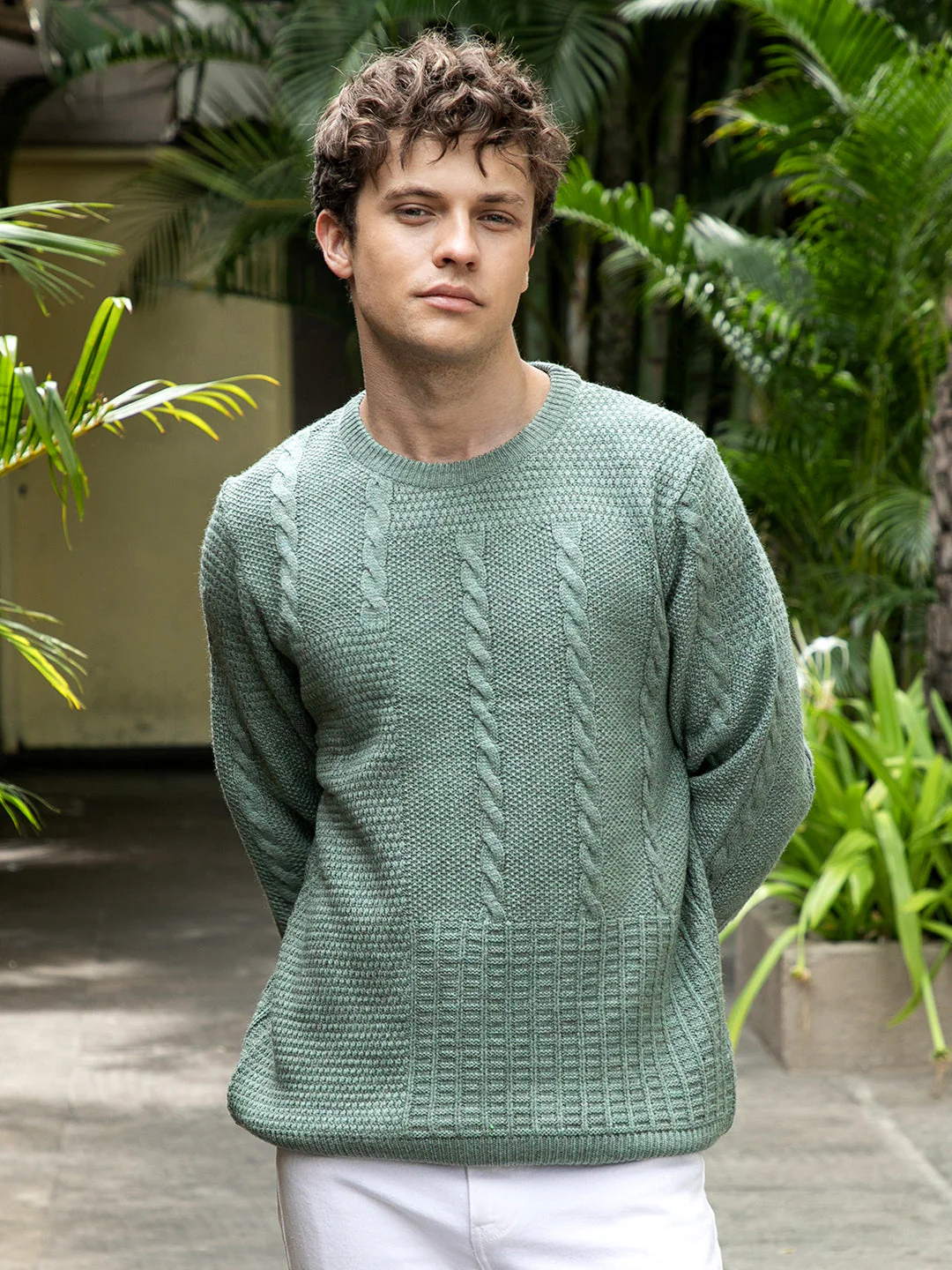 Twist-Knit Pullover Sweater - Image 2