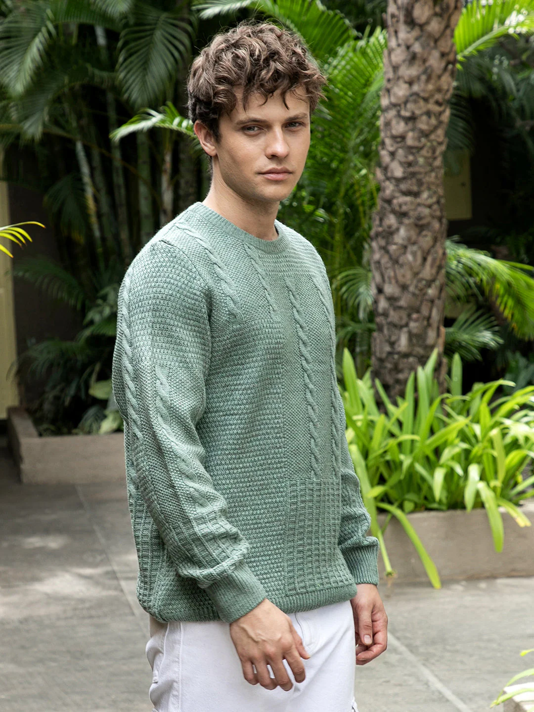 Twist-Knit Pullover Sweater - Image 3
