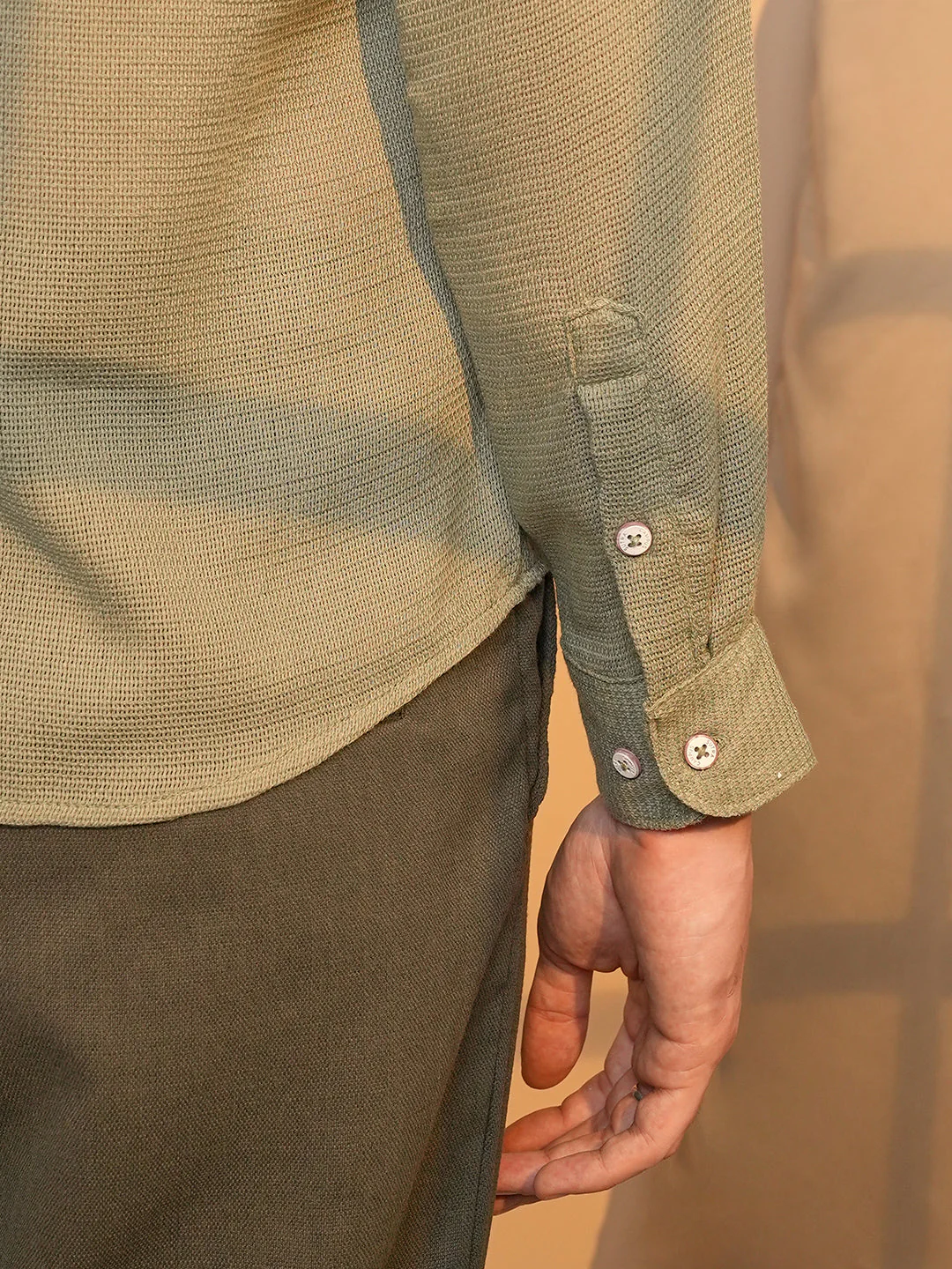 Woven-Textured Shirt - Image 8