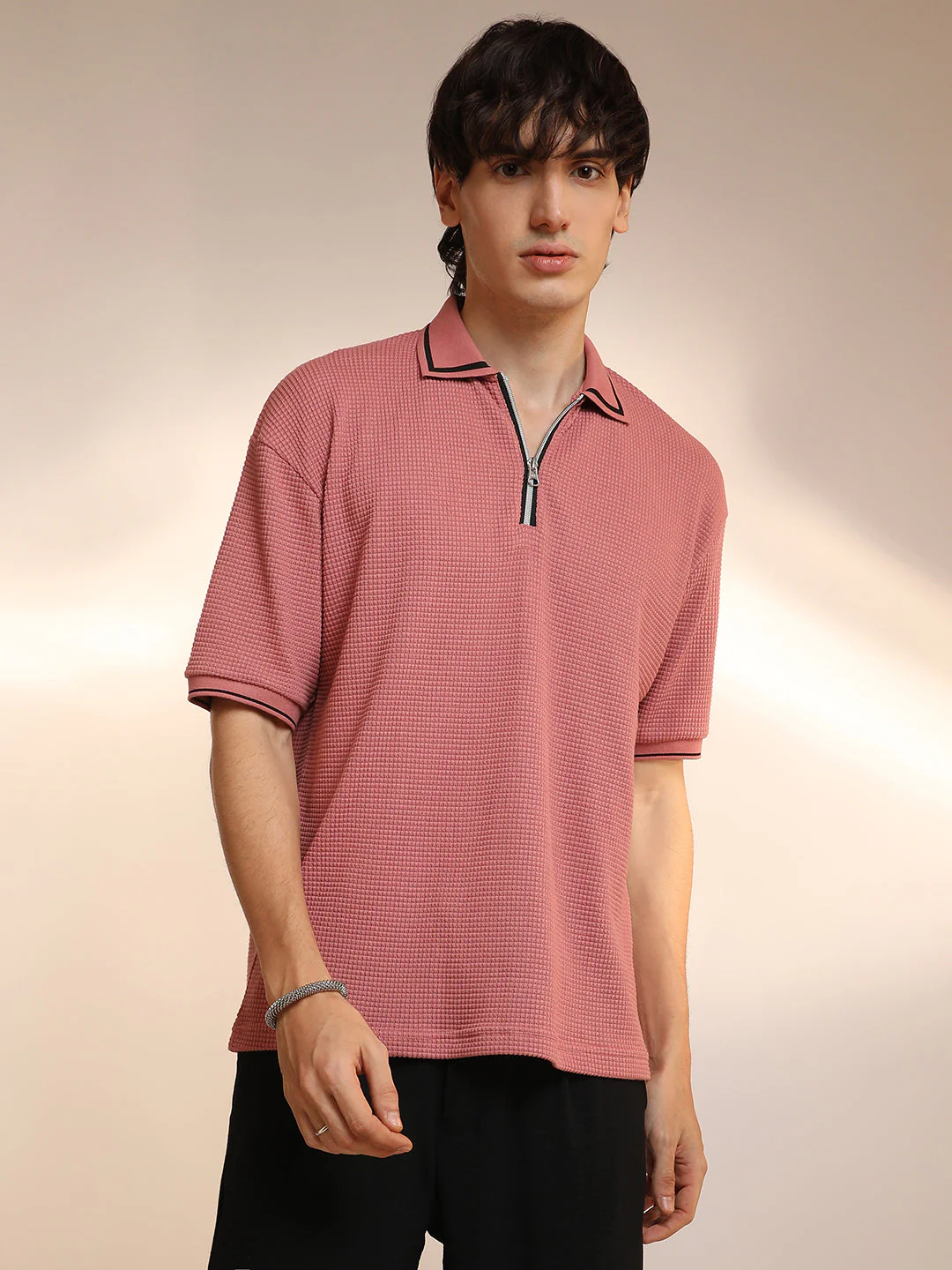 Micro-Waffle Polo T-Shirt - Image 2