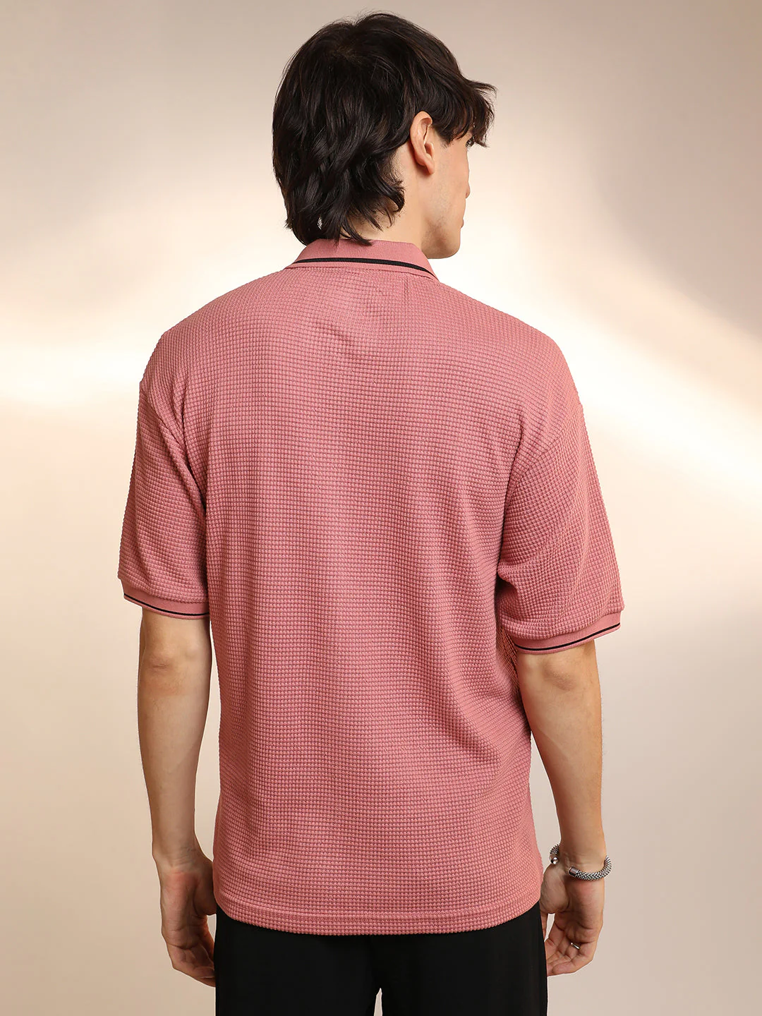 Micro-Waffle Polo T-Shirt - Image 4