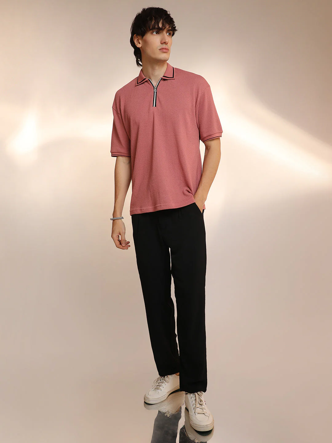 Micro-Waffle Polo T-Shirt - Image 5