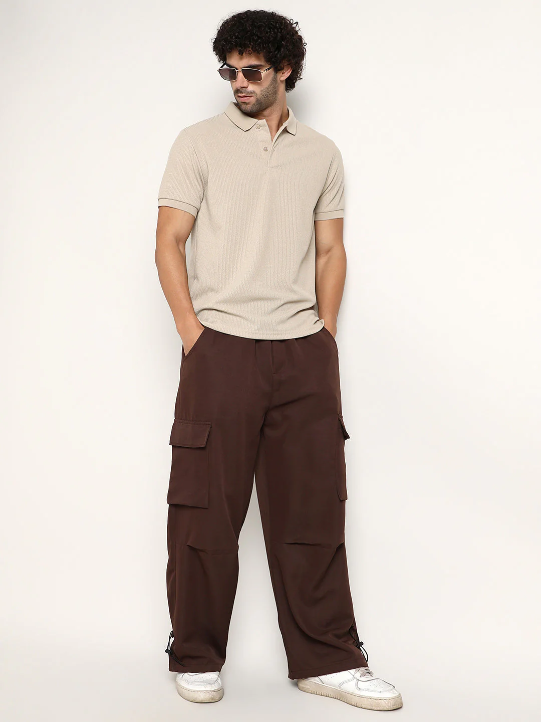 Chainlink-Ribbed Polo T-Shirt - Image 6