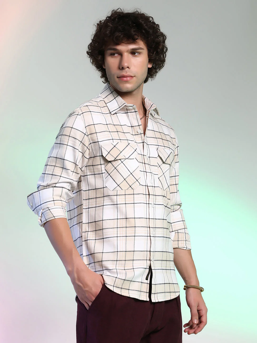 Checkered Utility Shirt - Image 3