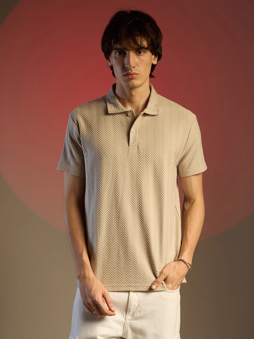 Chevron Polo T-Shirt - Image 2