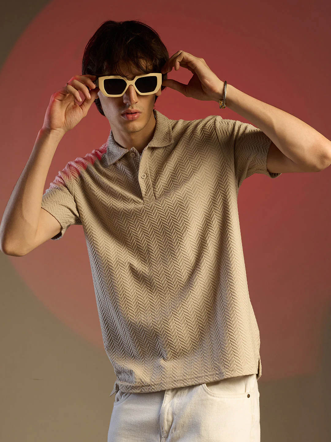 Chevron Polo T-Shirt - Image 3