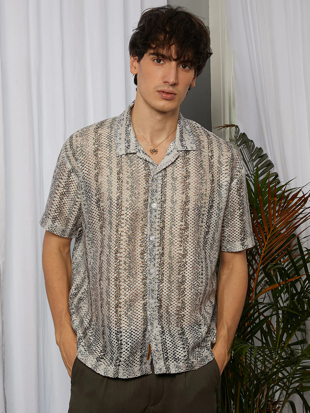 Ditsy Foliage Oversized Shirt - Image 2
