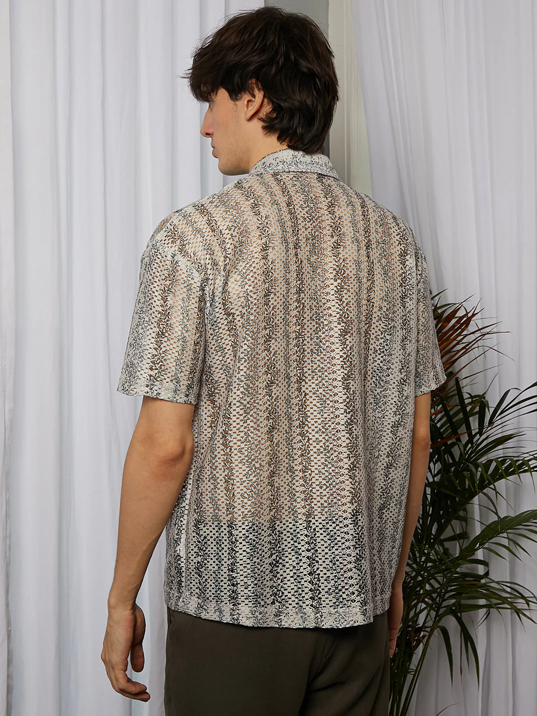Ditsy Foliage Oversized Shirt - Image 4