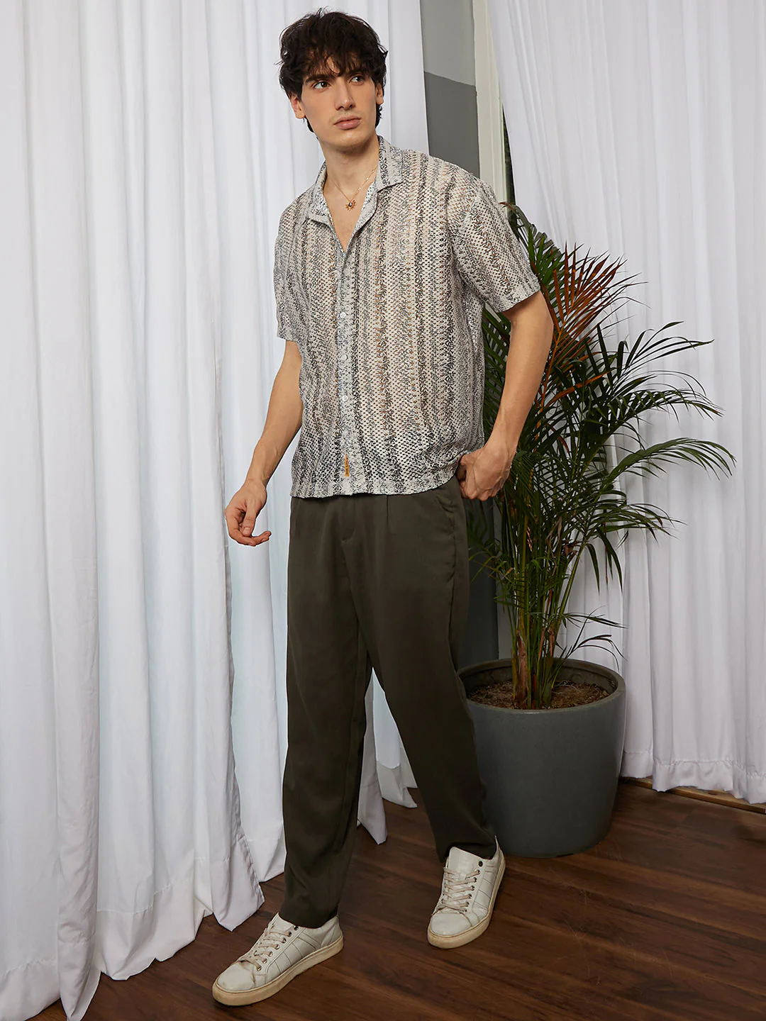 Ditsy Foliage Oversized Shirt - Image 5