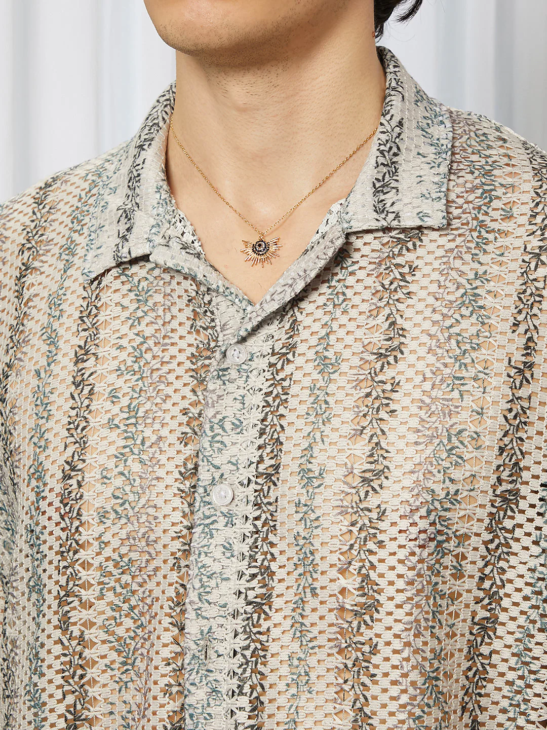 Ditsy Foliage Oversized Shirt - Image 7