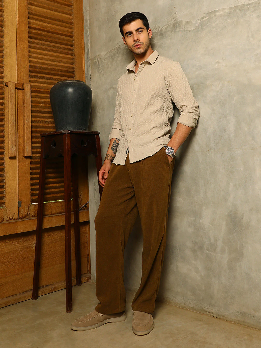 Embossed Geometric Shirt - Image 6
