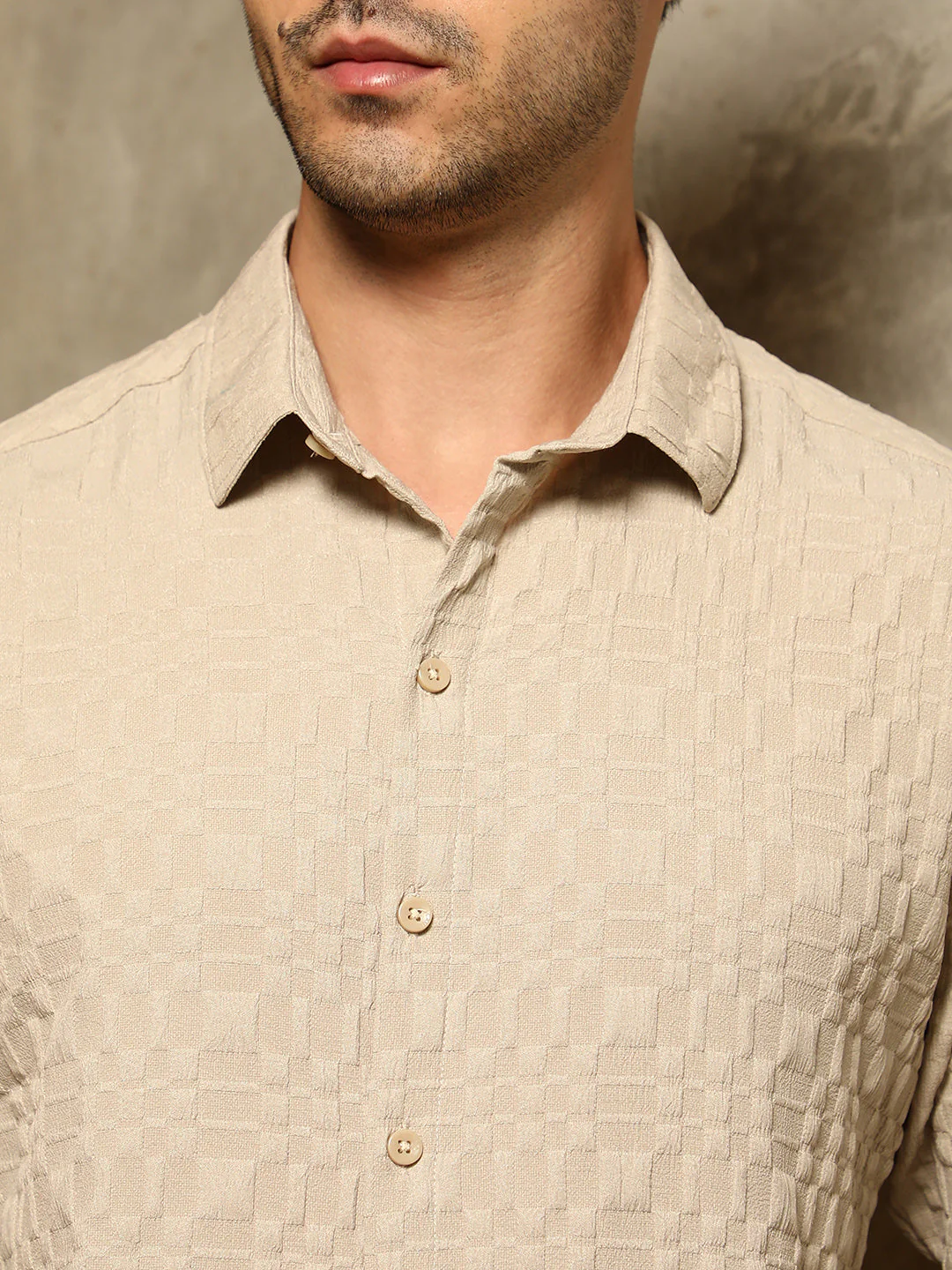 Embossed Geometric Shirt - Image 7