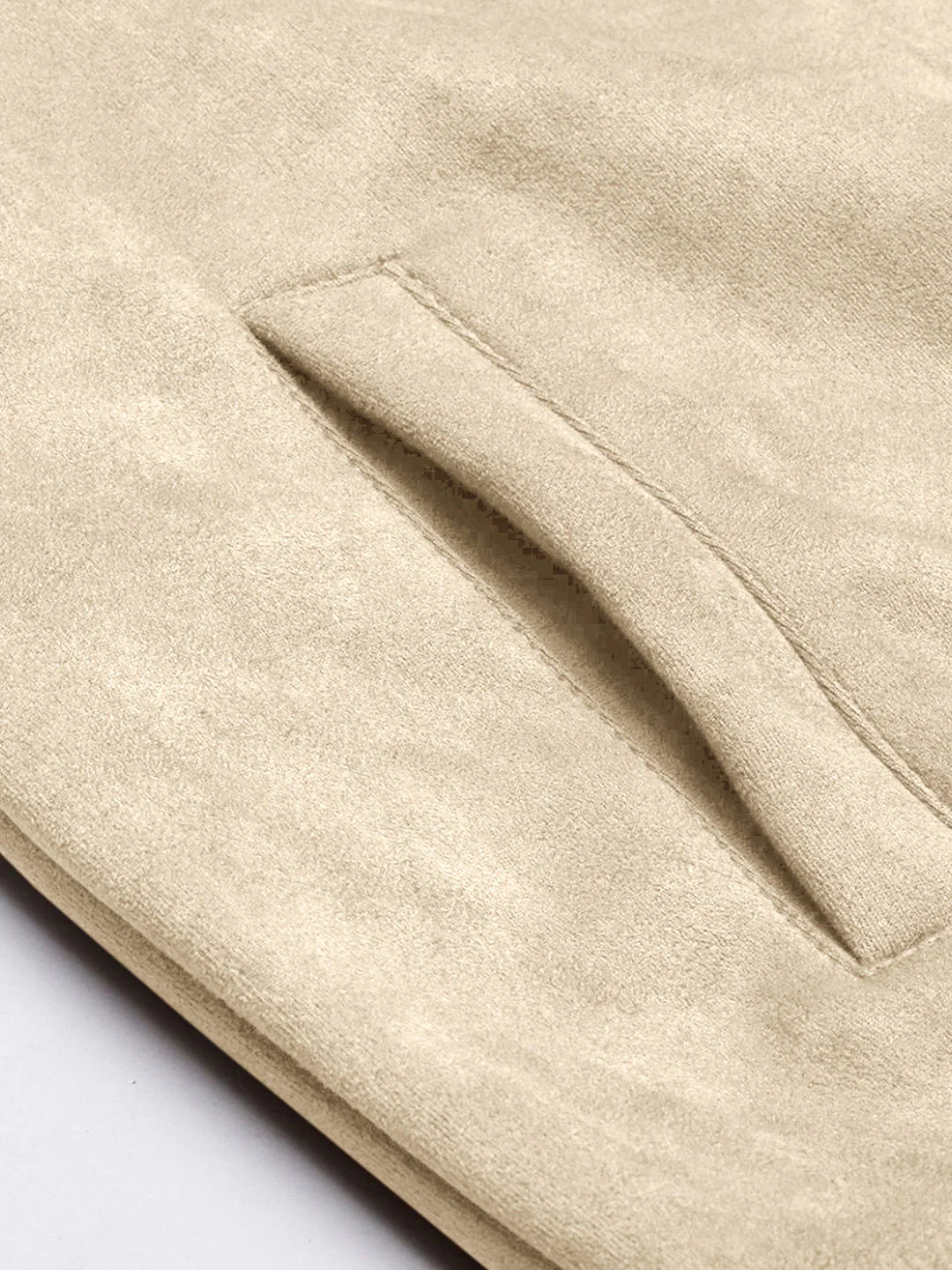 Fur-Lined Suede Bomber Jacket - Image 7