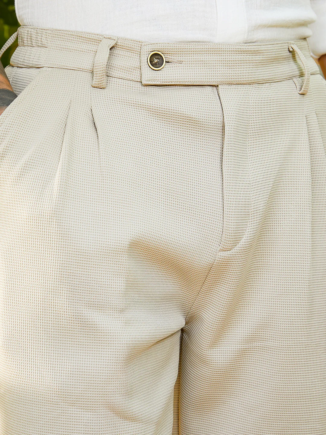 Micro-Waffle Chino Trousers - Image 7
