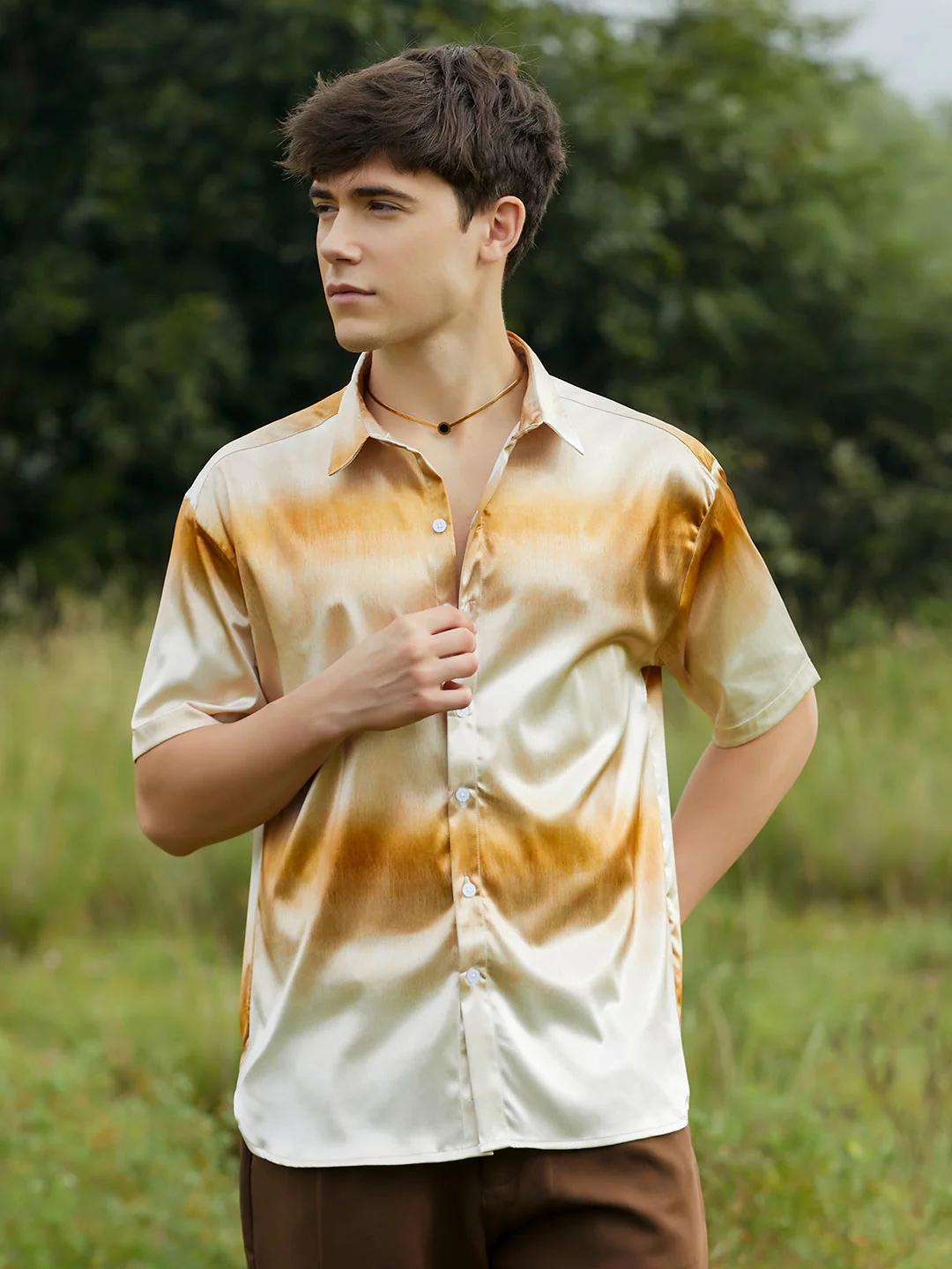Ombre Sheen Oversized Shirt - Image 2