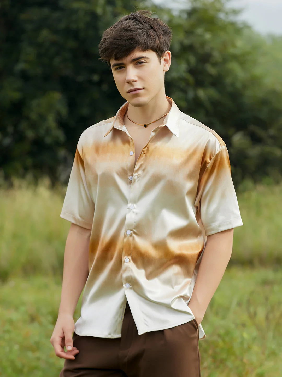Ombre Sheen Oversized Shirt - Image 3