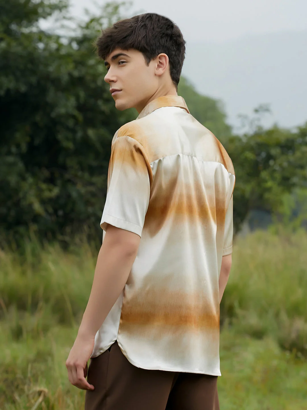 Ombre Sheen Oversized Shirt - Image 4