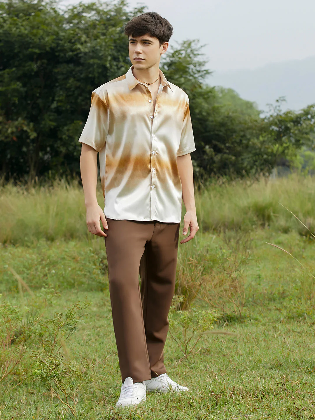 Ombre Sheen Oversized Shirt - Image 5