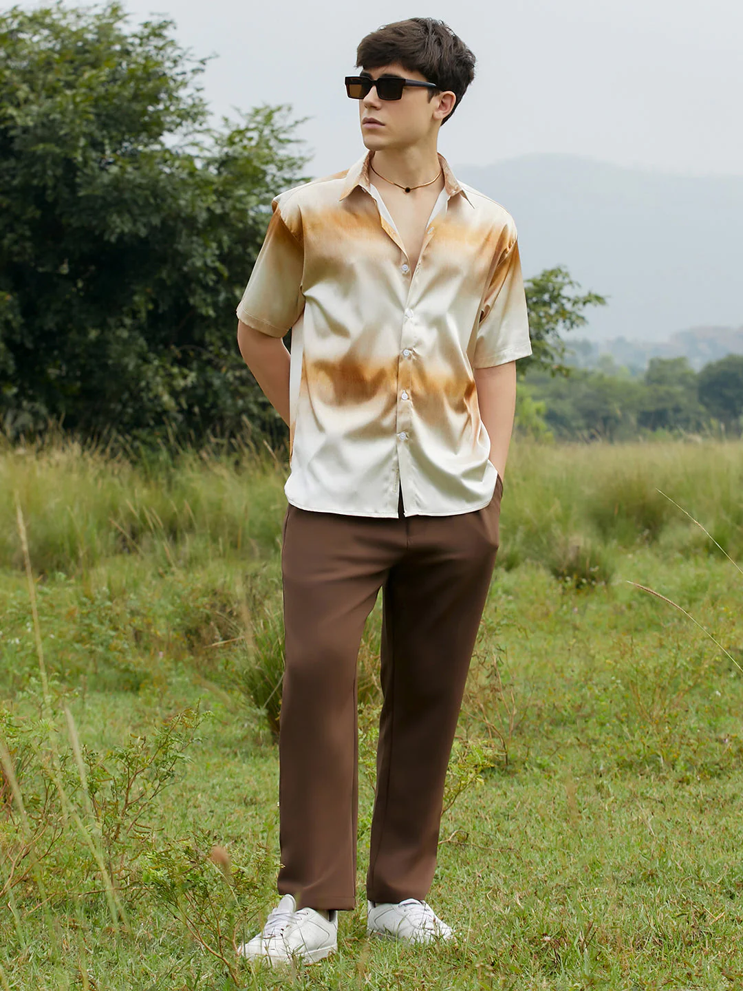 Ombre Sheen Oversized Shirt - Image 6