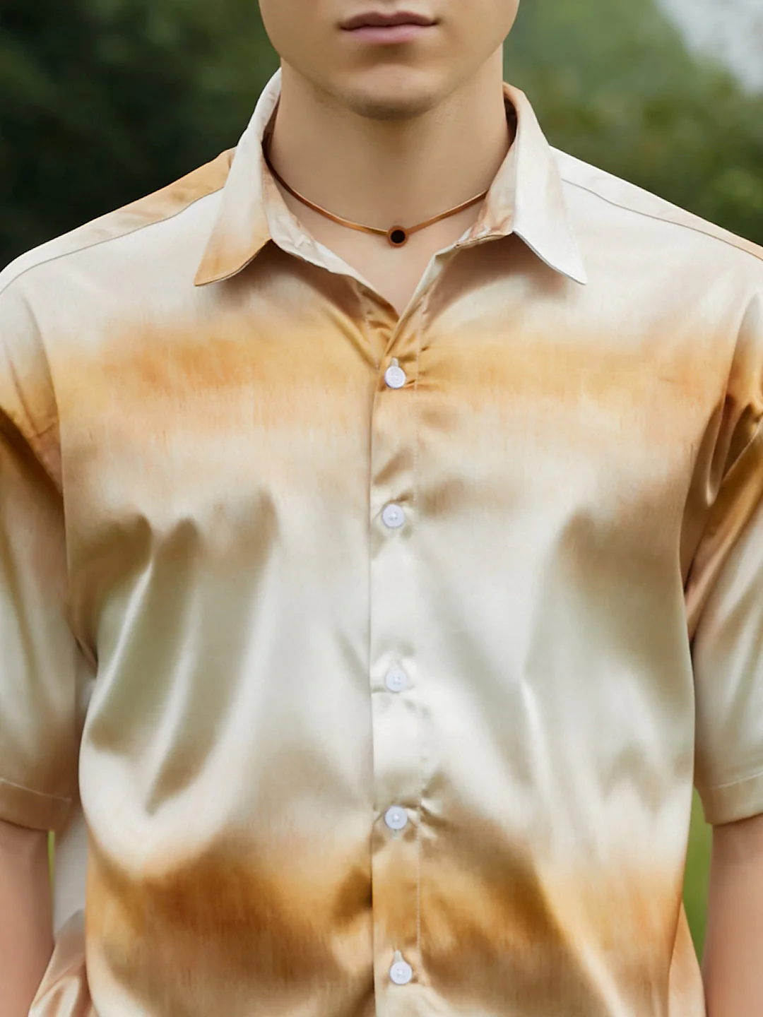 Ombre Sheen Oversized Shirt - Image 7