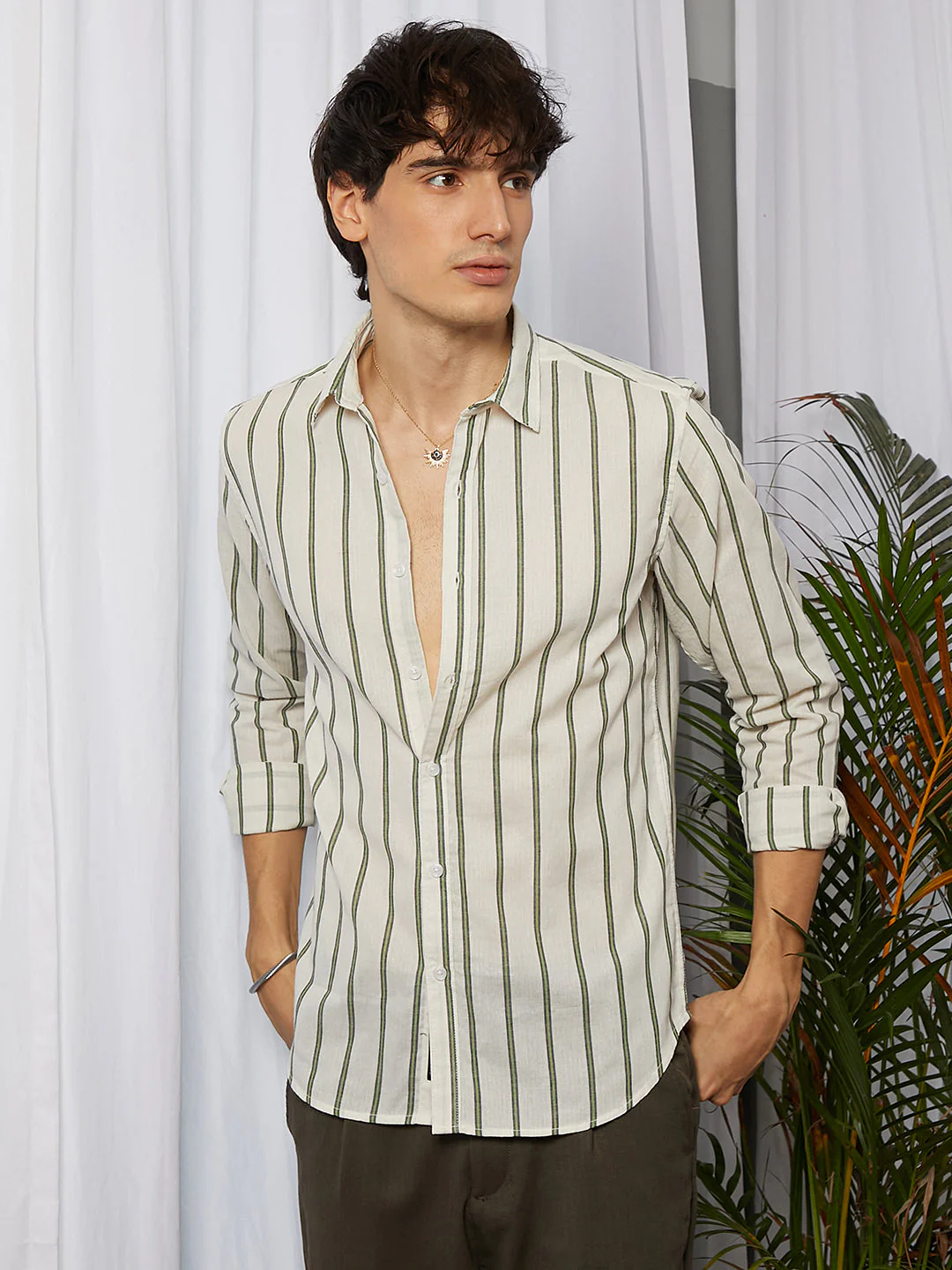 Lined Halo-Striped Shirt - Image 2