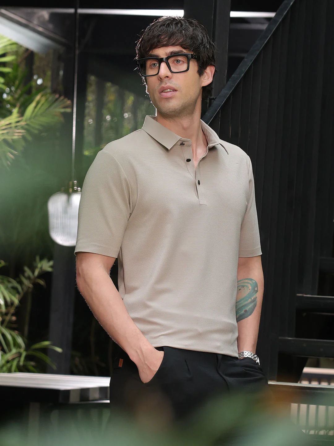 Seamless Lined Polo T-Shirt